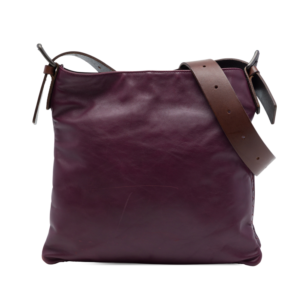 Pre-Loved Bottega Veneta Intrecciato Trimmed Nappa Crossbody